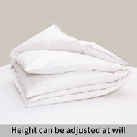 Oreillers de lit hypoallergéniques réglables en hauteur DIY Oreiller à 5 couches avec 3 inserts de plumes individuels Alterative