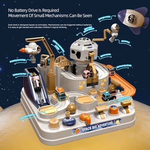 Juego de Aventura de Puzle para Niños con Pista de <span class=keywords><strong>Coches</strong></span> y Estacionamiento, Set de <span class=keywords><strong>Coches</strong></span> de Juguete Orbitales de Astronauta, Juguete Deslizante de Aventura Cósmica, Juguetes Educativos - Product Image 5