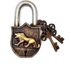 Christmas Sale Functional Brass Tiger Design Door Lock Smart Safety <b>Padlock</b> with 2 <b>Waterproof</b> Keys - Product Image 2
