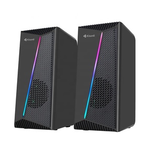 Kisonli Haut-parleur de bureau <span class=keywords><strong>PC</strong></span> Gaming RGB Haut-parleur Double Super Bass Filaire <span class=keywords><strong>Gamer</strong></span> Éclairage Bureau Portable USB RGB Haut-parleur - Product Image 2