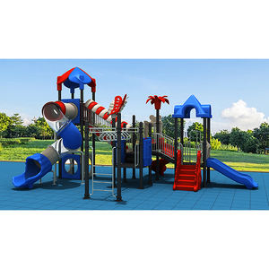 屋外遊具スポーツパーク＆ガーデン多機能カラフルLLDPE滑り台セット、子供の安全のためのクライミング要素付き - Product Image 5