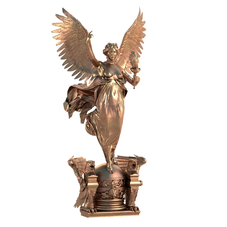 Venda no atacado personalizada bronze fundador em bronze fundações estátua winged victory escultura
