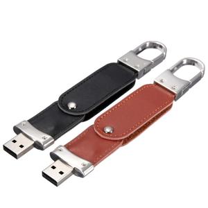 PU Leather <strong>Swivel</strong> <strong>USB</strong> <strong>Memory</strong> <strong>Stick</strong> with Metal Keychain Customizable Logo <strong>USB</strong> <strong>Flash</strong> Drive for Promotional Pendrive Gifts - Product Image 3