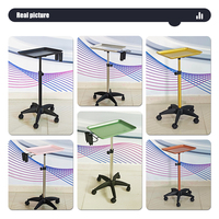Support de plateau mobile robuste en fer avec roulettes à roulement fluide