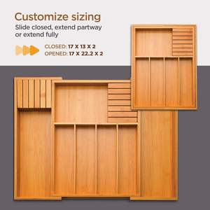 במבוק מגירת מטבח סילוור מגירת מטבח מגירת סילוור מגש סיכו "ם - Product Image 3