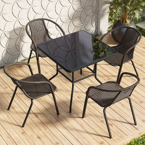 SUNYARD Tables et chaises d'extérieur modernes minimalistes en fer forgé, ensembles <span class=keywords><strong>de</strong></span> meubles <span class=keywords><strong>de</strong></span> balcon et <span class=keywords><strong>de</strong></span> patio, petite <span class=keywords><strong>table</strong></span> <span class=keywords><strong>basse</strong></span> <span class=keywords><strong>de</strong></span> <span class=keywords><strong>jardin</strong></span>, meubles <span class=keywords><strong>de</strong></span> cour - Product Image 4