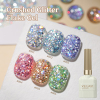 XEIJAYI Vernis à ongles UV longue tenue, Poudre de brouillard violet fantôme, Gel couleur tendance pour nail art, Série Étoile éclatante