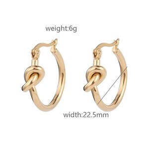 Fashion Trendy Custom <b>Gold</b> Plated Stainless Steel Hoop <b>Earrings</b> <b>Set</b> for Women Hollow Design Customizable Size Packing Party - Product Image 2