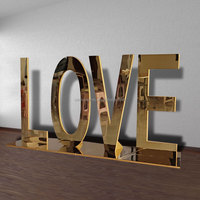 HONGSEN fête de mariage grand or 3D pvc grandes lettres 3 pi 4 pi chapiteau lettres