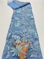Tissus en dentelle de mariée française de luxe Sinya, dentelle amusante, broderie papillon, filet pour robes de mariée, chemises décontractées, tissés