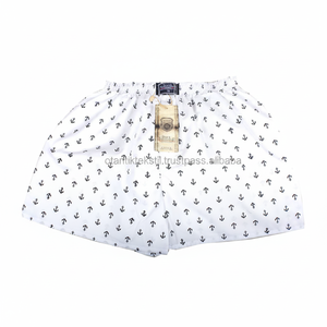 Calzoncillos bóxer de talla grande 100% algodón con estampado de ancla blanca - Product Image 2