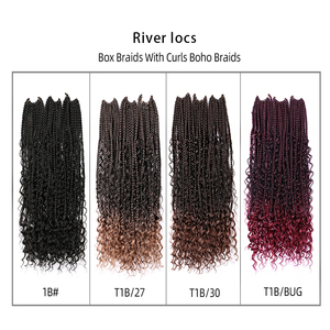 Venta al por mayor y al por menor Crochet trenzas extensiones de cabello Crochet Box trenzas Twist, Micro 3 hebras de cabello trenzado sintético para mujeres - Product Image 5