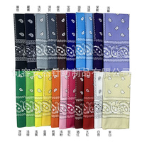 Großhandel Custom Polyester Stirnband Kopf Hals Schal Bandana Gesicht Schal Paisley Square Bandanas