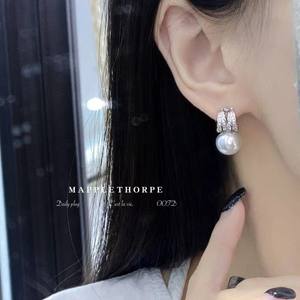 22671 Accessoires de perles DIY, plateau vide pour boucles d'oreilles en argent S925 avec connecteur de bijoux rond de 9-12 mm, 25 mm, or/argent - Product Image 2