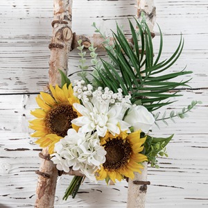 CallaFloral Ramo de Girasoles Artificiales Amarillos para Boda, Decoración Estilo INS, Artesanía - Product Image 1