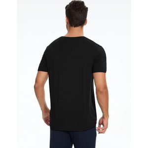 Camiseta de Dormir Personalizada para Hombre, de Viscosa de Bambú, Manga Corta, Estilo Básico, para Verano - Product Image 3
