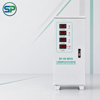 Stabilisateur de tension triphasé durable 9 kVA 380 V, régulateur de puissance automatique avec matériau ignifuge pour usage en atelier