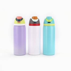 Borraccia Personalizzata <span class=keywords><strong>con</strong></span> Logo, Bottiglia d'Acqua in Acciaio Inox, Tumbler Personalizzato <span class=keywords><strong>con</strong></span> <span class=keywords><strong>Beccuccio</strong></span> e Coperchio <span class=keywords><strong>con</strong></span> Cannuccia, Tazza Sportiva Isolata Sottovuoto <span class=keywords><strong>con</strong></span> Manico - Product Image 5