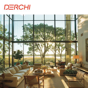 Grande finestra vetrata tripla per la casa dal pavimento al soffitto di vetro elegante finestra - Product Image 1