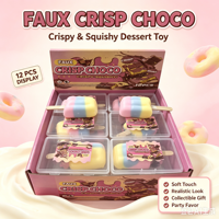 Jouet à presser réaliste en forme de bâtonnet de crème glacée croustillante, jouet sensoriel doux pour les doigts, jouet tactile réaliste en forme de dessert pour soulager le stress