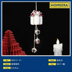 Ornamento appesa di Natale di lusso all'ingrosso da 60 pezzi personalizzato 53x8cm tessuto in plastica ricamato grafica decorazione per le vacanze - Product Image 1