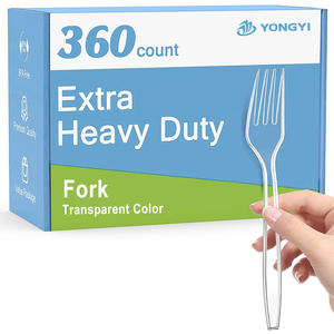 ชุดช้อนส้อมมีดแบบใสชุดเครื่องใช้บนโต๊ะอาหารช้อนพลาสติกแบบใช้แล้วทิ้งสำหรับบรรจุภัณฑ์อาหารอย่างรวดเร็วเป็นมิตรกับสิ่งแวดล้อม - Product Image 2