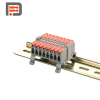 Bloc de bornes à raccordement rapide DF-2608-8C-DIN pour montage sur rail DIN, connecteur de câble électrique à levier à ressort 1P