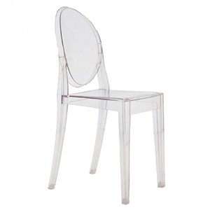 <span class=keywords><strong>Chaise</strong></span> <span class=keywords><strong>transparente</strong></span> en résine plastique <span class=keywords><strong>Victoria</strong></span> Clear Ghost pour événements et banquets, vente en gros - Product Image 2