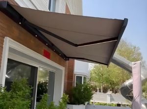 Toldo retráctil eléctrico de aluminio Toldo Cassette completo Marco retráctil con <span class=keywords><strong>toldos</strong></span> de brazo plegable de control remoto - Product Image 2