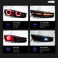 Feux arrière LED rouges Plug & Play sans modification pour Mazda 3 Axela LED Hatchback Mazda3 DRL 5 portes Feux arrière dynamiques