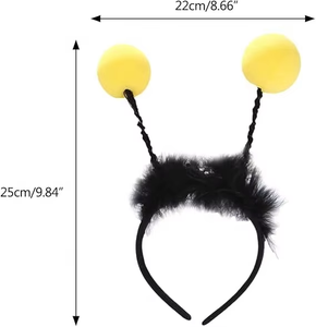 Hong Liang ODM été Bug abeille <span class=keywords><strong>insecte</strong></span> bandeau Cosplay paillettes bandeau coccinelle aile Bopper papillon antenne pour la fête des dames - Product Image 6