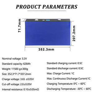Batería de iones de litio prismática MB56 LiFePO4 de 3.2V y 628Ah (también disponible en 560Ah y 1175Ah) en oferta - Product Image 2