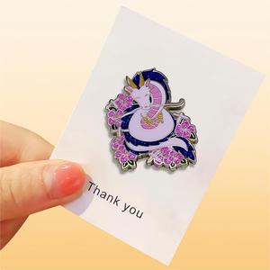 Broche personnalisée en alliage de zinc avec logo promotionnel, motif cheval arc-en-ciel scintillant, en métal, pour cadeau d'entreprise - Product Image 6