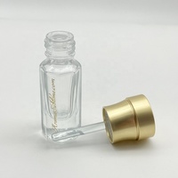 BM kosong Attar parfum Oud botol kaca Matte tutup emas botol Tola 3ml 6 ml 12ml dengan tongkat gulungan kaca