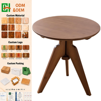 Table basse moderne en bambou pour appartement et villa - Meuble de salon - Montage facile - Conception à 3 pieds pour chambre et bureau