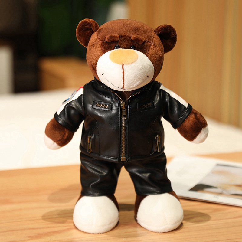 30CM Super Cool Motorcycle Bear Doll - Teddy Bears Plush Toys