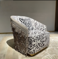 Canapé simple de haute qualité avec motif léopard canapé paresseux en cuir de qualité personnalisable pour application de villa