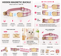Patentiertes Großhandels-Katzenhalsband mit Sicherheitsverschluss, Individuelles Dekoratives Katzenhalsband von Hervorragender Qualität für Kätzchen