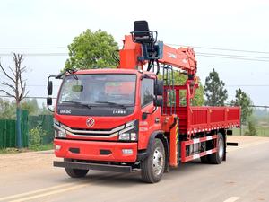 Dongfeng 4x2 Einzelkabinen-Kranwagen mit 8-Tonnen Geradeaus-Kran und 5,8m 6m Kastenaufbau - Product Image 2