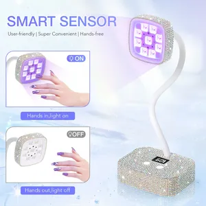 Lampe à ongles UV LED sans fil rechargeable avec capteur automatique, contrôle tactile, flexible à 360 degrés, séchage rapide du gel, lampe de table pour ongles - Product Image 5