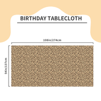 Nappe rectangulaire en PLA imprimé léopard 54x108 pouces, imperméable, anti-déversement, résistante à l'huile, jetable, pour fêtes et banquets, vente en gros, OEM