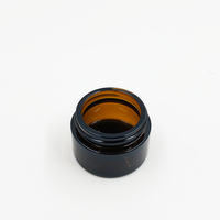 Pot en verre ambré avec bouchon à vis pour crème visage et soins de la peau, emballage individuel pour usage personnel, en carton