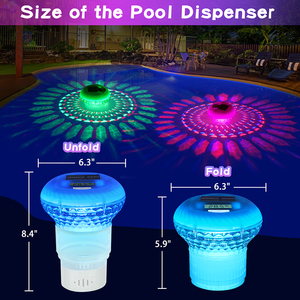 Thermomètre LCD solaire OEM ODM distributeur de chlore flottant chlorateur flottant tablettes de chlore <span class=keywords><strong>pour</strong></span> <span class=keywords><strong>piscine</strong></span> - Product Image 4