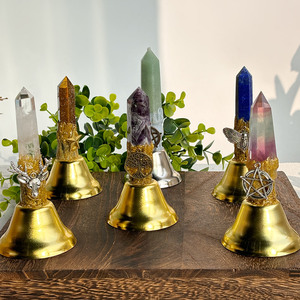 All'ingrosso naturale ametista aventurina cristalli bacchetta torre punto Craft <span class=keywords><strong>voglie</strong></span> con campana di base per la decorazione - Product Image 6