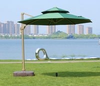 La mejor venta de sombrilla impermeable, toldo, poste dorado, 3x3, paraguas romano cuadrado, sombrilla giratoria de 360 grados para muebles de exterior