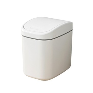 Mini desktop trash can, small size, with lid, for home use, bedroom, bedside storage, office desk wastepaper basket. - Product Image 2