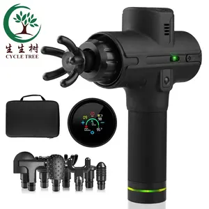 5200mAh massage gun with heart rate measuring function for full body massager