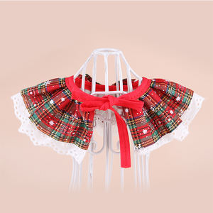 HOMEPLANET, superventas, nueva bufanda decorativa a rayas para mascotas, gatito, accesorio de campana, cubierta para el cuello, toalla de Baba, <span class=keywords><strong>Collar</strong></span> de mascota a cuadros de Navidad - Product Image 3