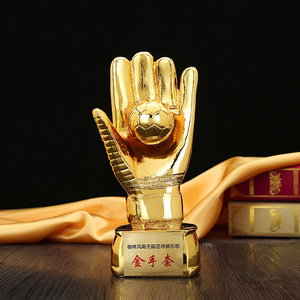 Trofi Bola Basket Polyresin Diskon Besar, Piala Sarung Tangan Kiper Emas Custom, Souvenir Bertema Olahraga Lukis Tangan untuk Penggemar - Product Image 2