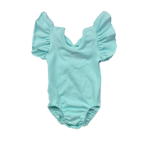 Combinaison d'été en coton pour bébé, 40 couleurs, avec manches volantées, justaucorps, barboteuse à nœud au dos pour petites filles, vêtements pour enfants 2021 - Product Image 6